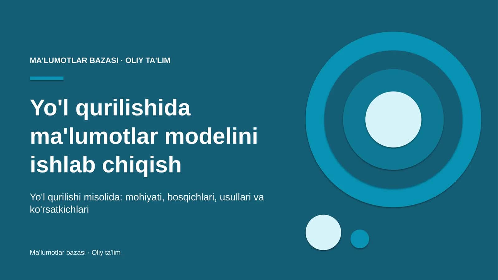 yo'l qurilishida ma'lumotlar modelini ishlab chiqish 4520