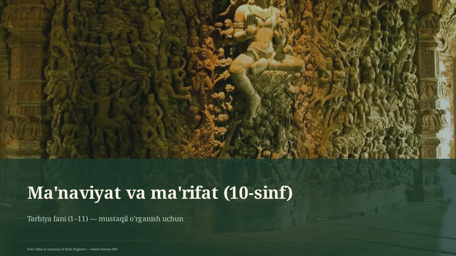 Ma'naviyat va ma'rifat (10-sinf)