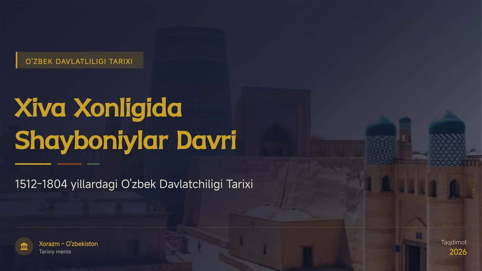 Xiva xonligida Shayboniylar davri