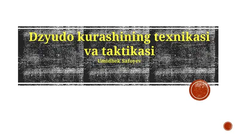 Dzyudo kurashining texnikasi va taktikasi