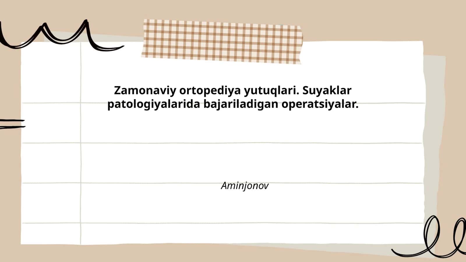 Zamonaviy ortopediya yutuqlari