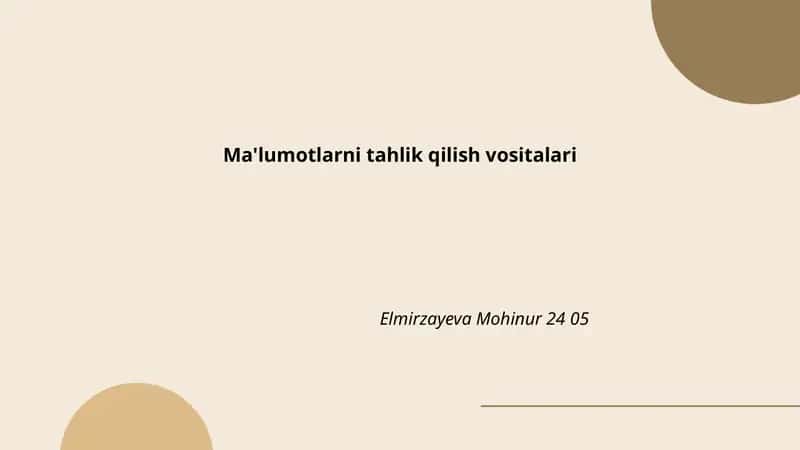 Ma'lumotlar bazasini boshqarish tizimlari