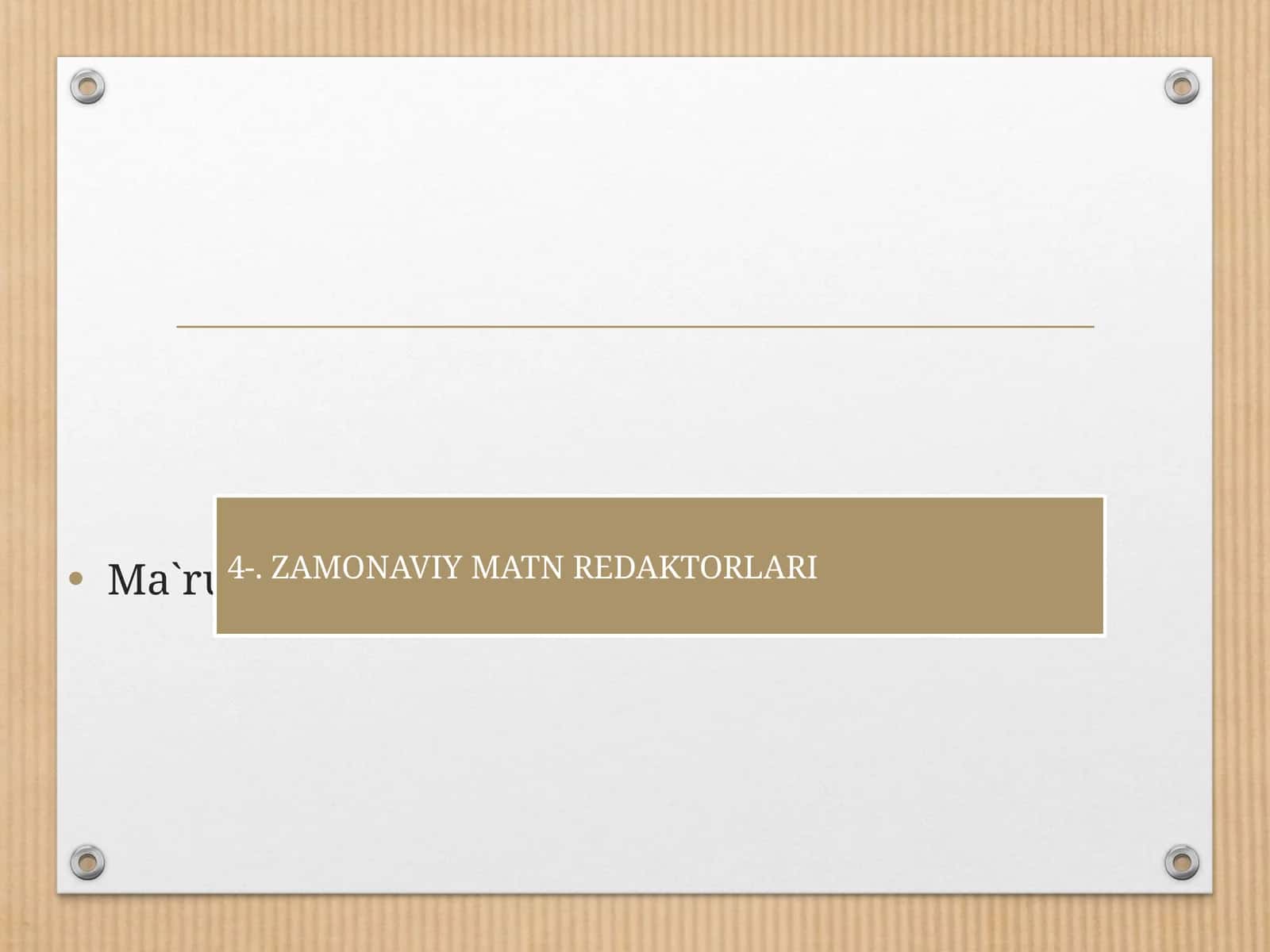 Zamonaviy matn redaktorlari