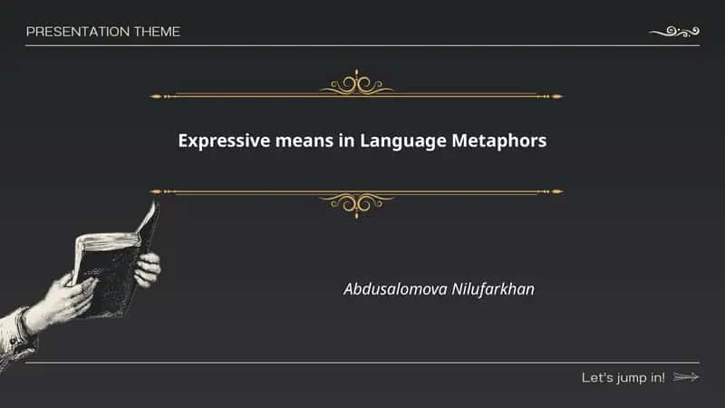 Expressive means in Language Metaphors