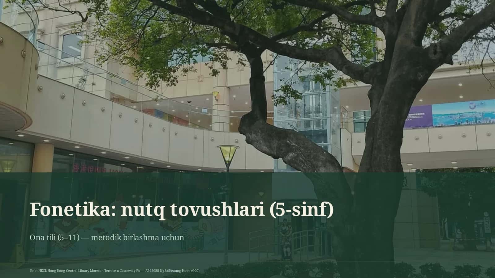Fonetika: nutq tovushlari (5-sinf)