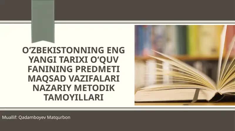 O'zbekistonning eng yangi tarixi