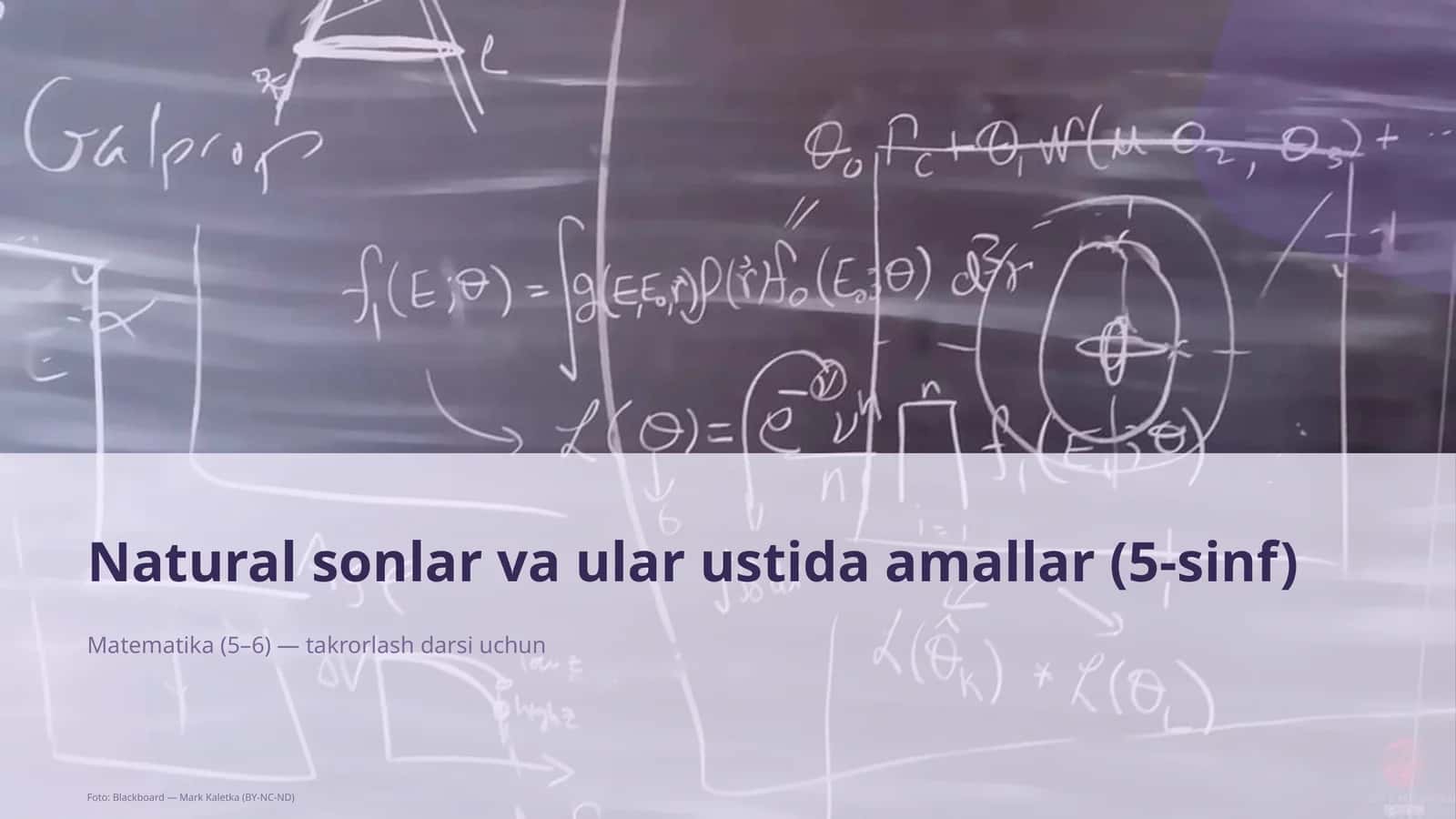 Natural sonlar va ular ustida amallar (5-sinf)