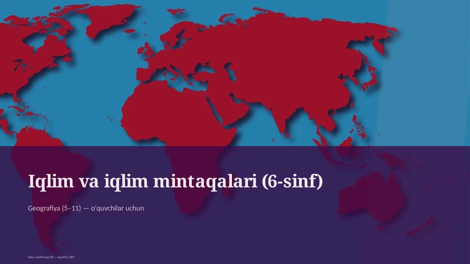 Iqlim va iqlim mintaqalari (6-sinf)