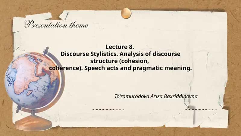 Discourse Stylistics