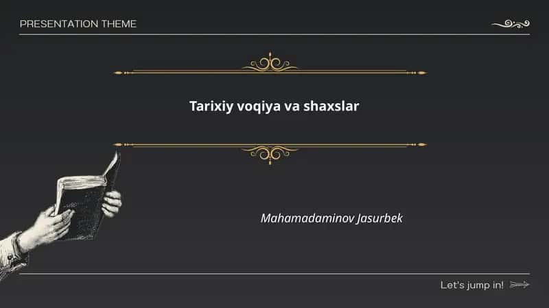 Tarixiy voqiya va shaxslar