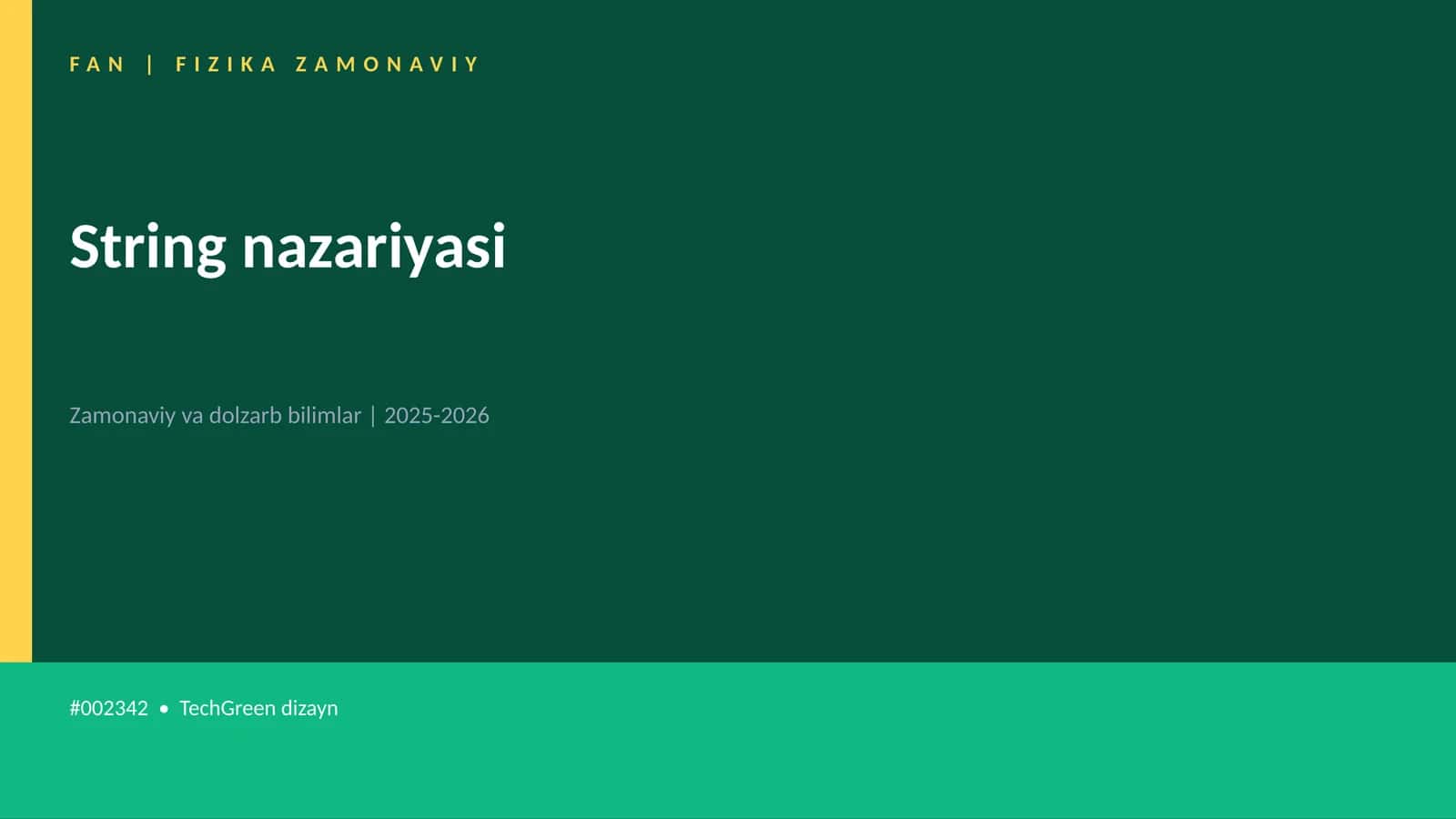 String nazariyasi