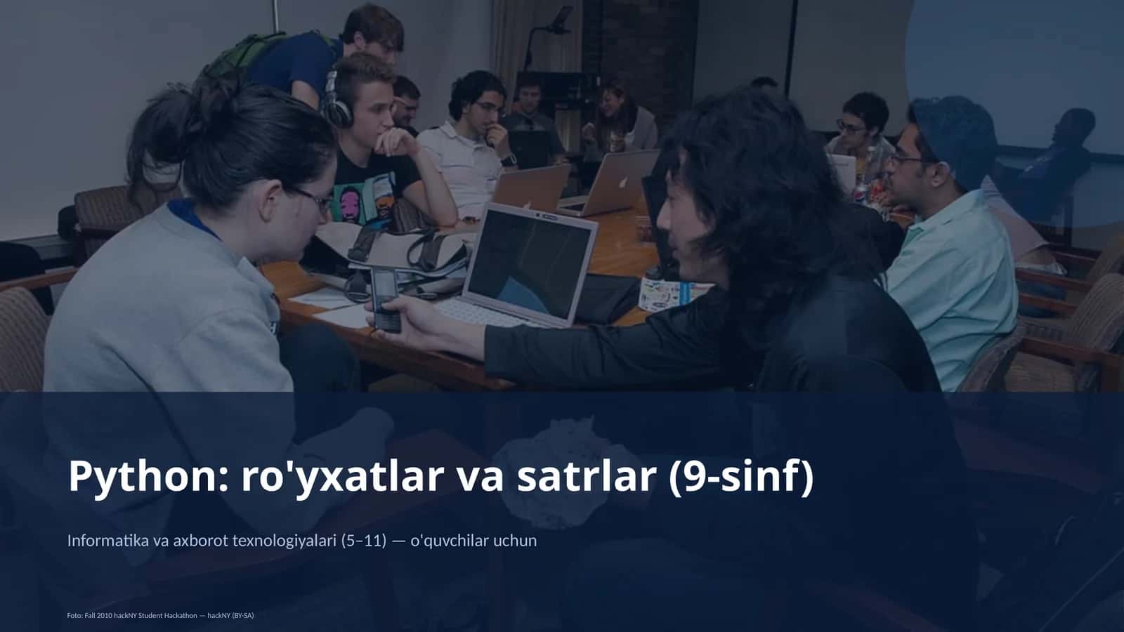 Python: ro'yxatlar va satrlar (9-sinf)