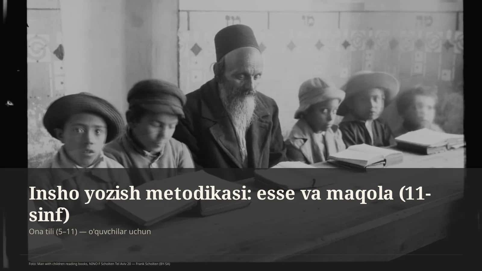 Insho yozish metodikasi: esse va maqola (11-sinf)