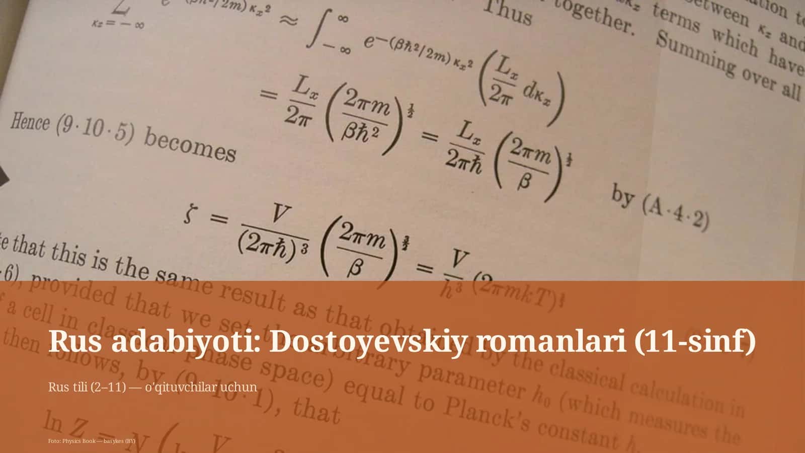 Rus adabiyoti: Dostoyevskiy romanlari (11-sinf)