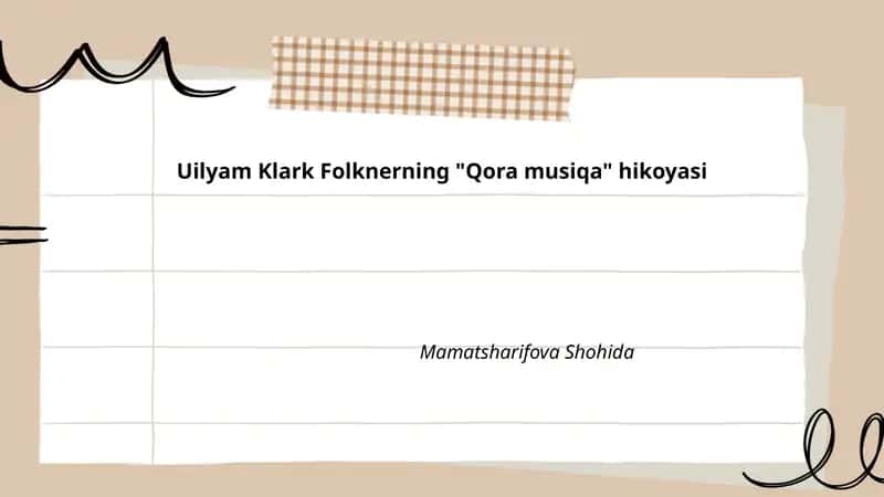 Qora musiqa hikoyasi