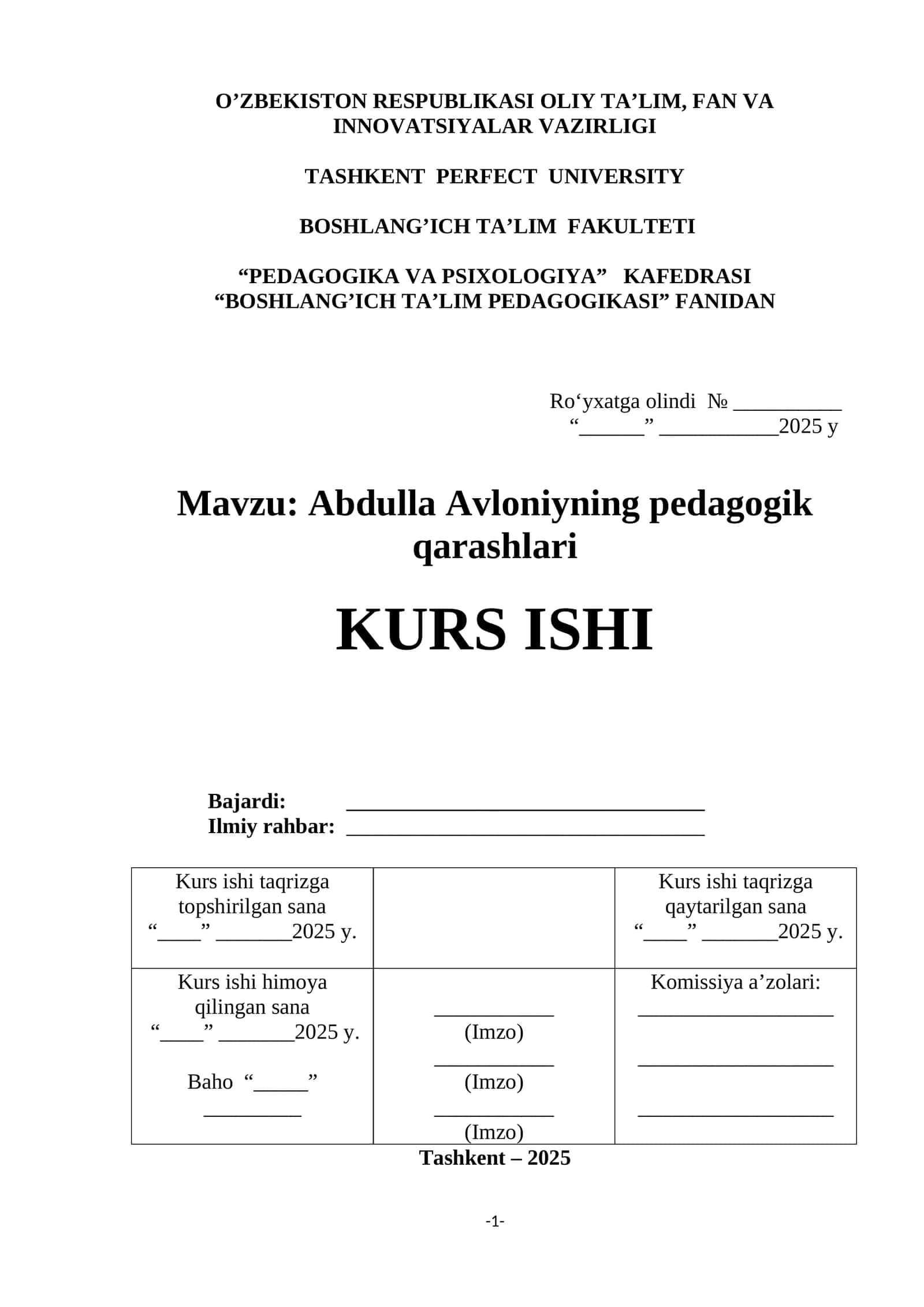 Abdulla Avloniyning pedagogik qarashlari