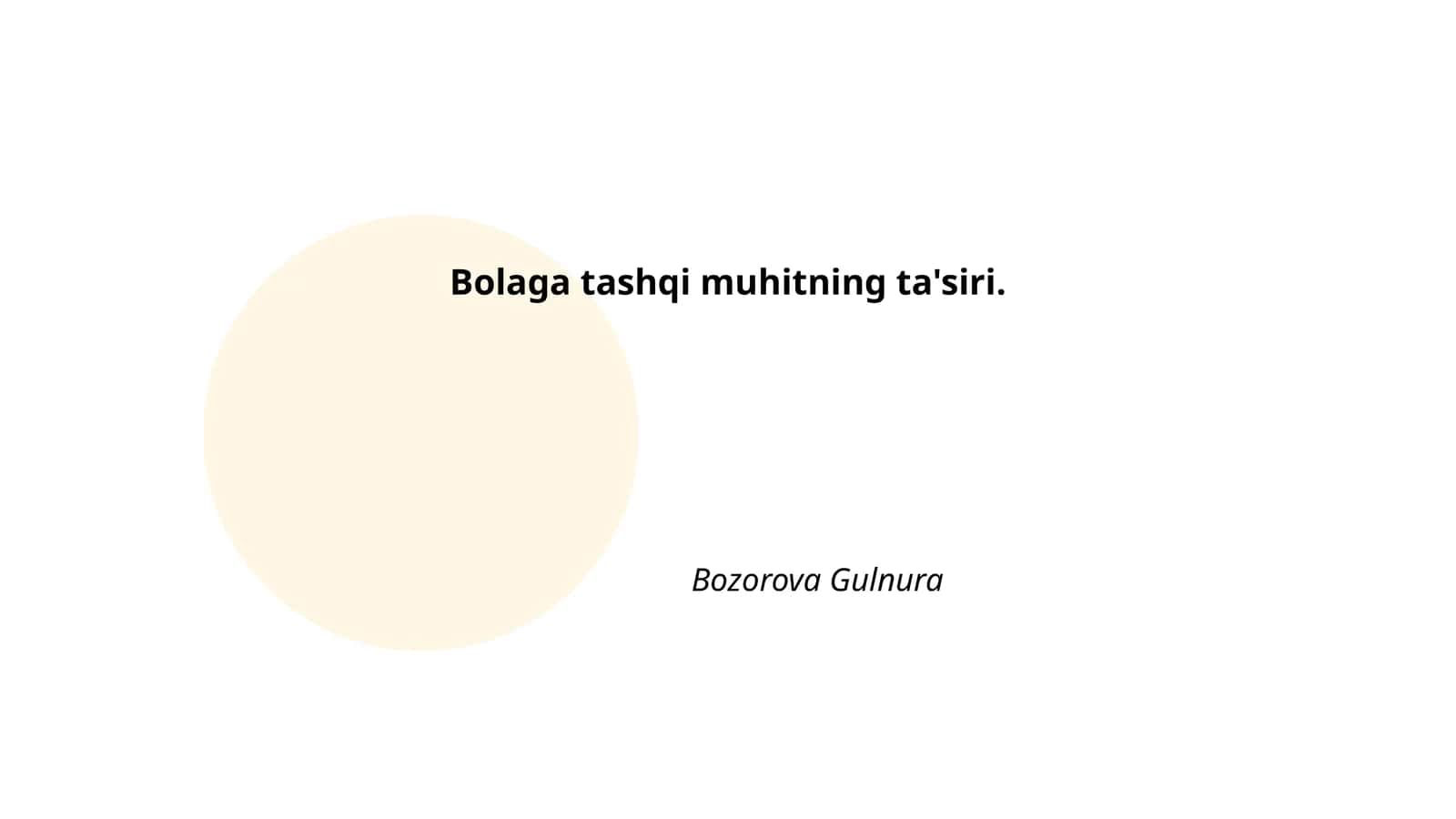 Oilaning ta'siri