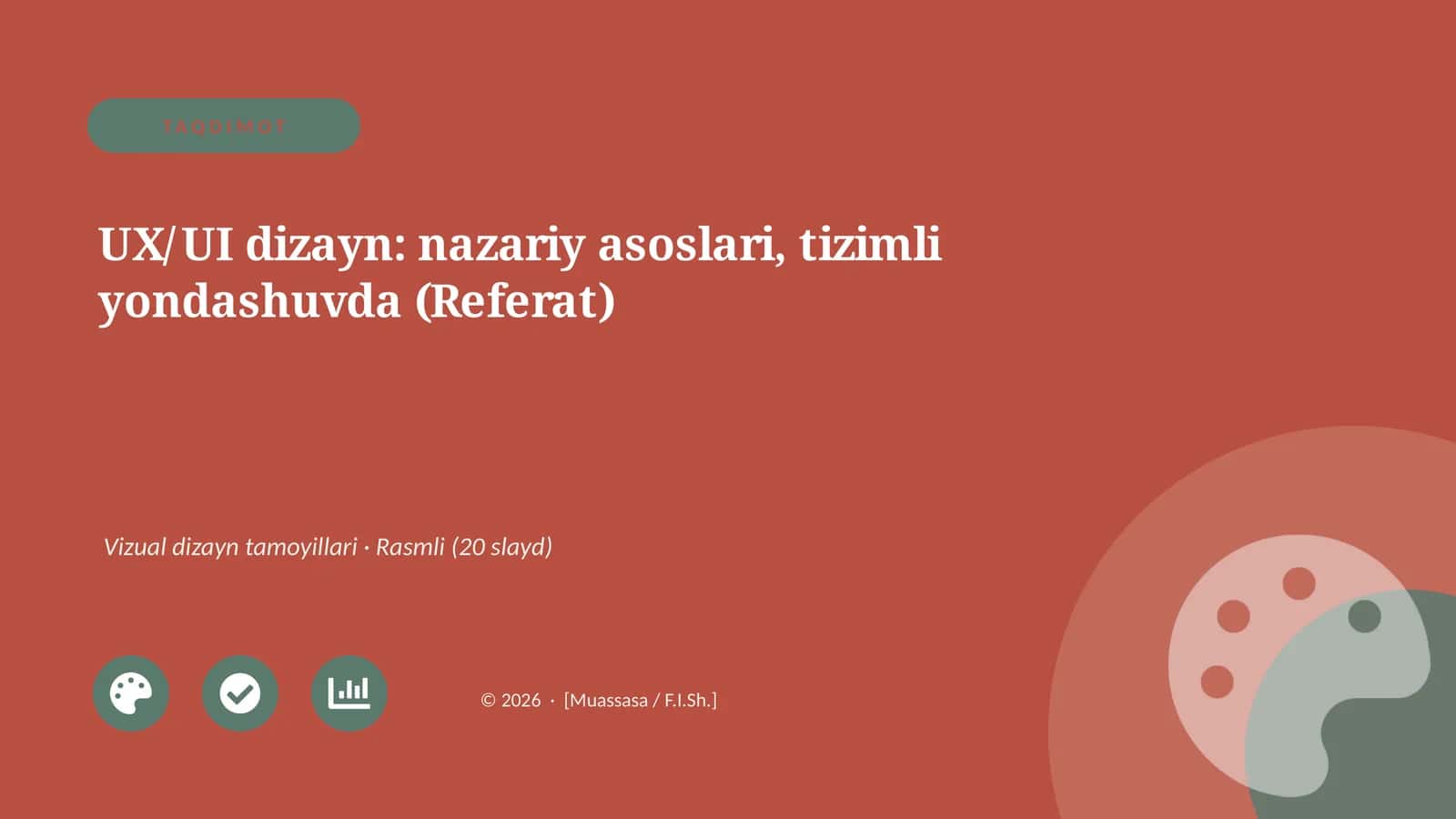 UX/UI dizayn: nazariy asoslari, tizimli yondashuvda (Referat)