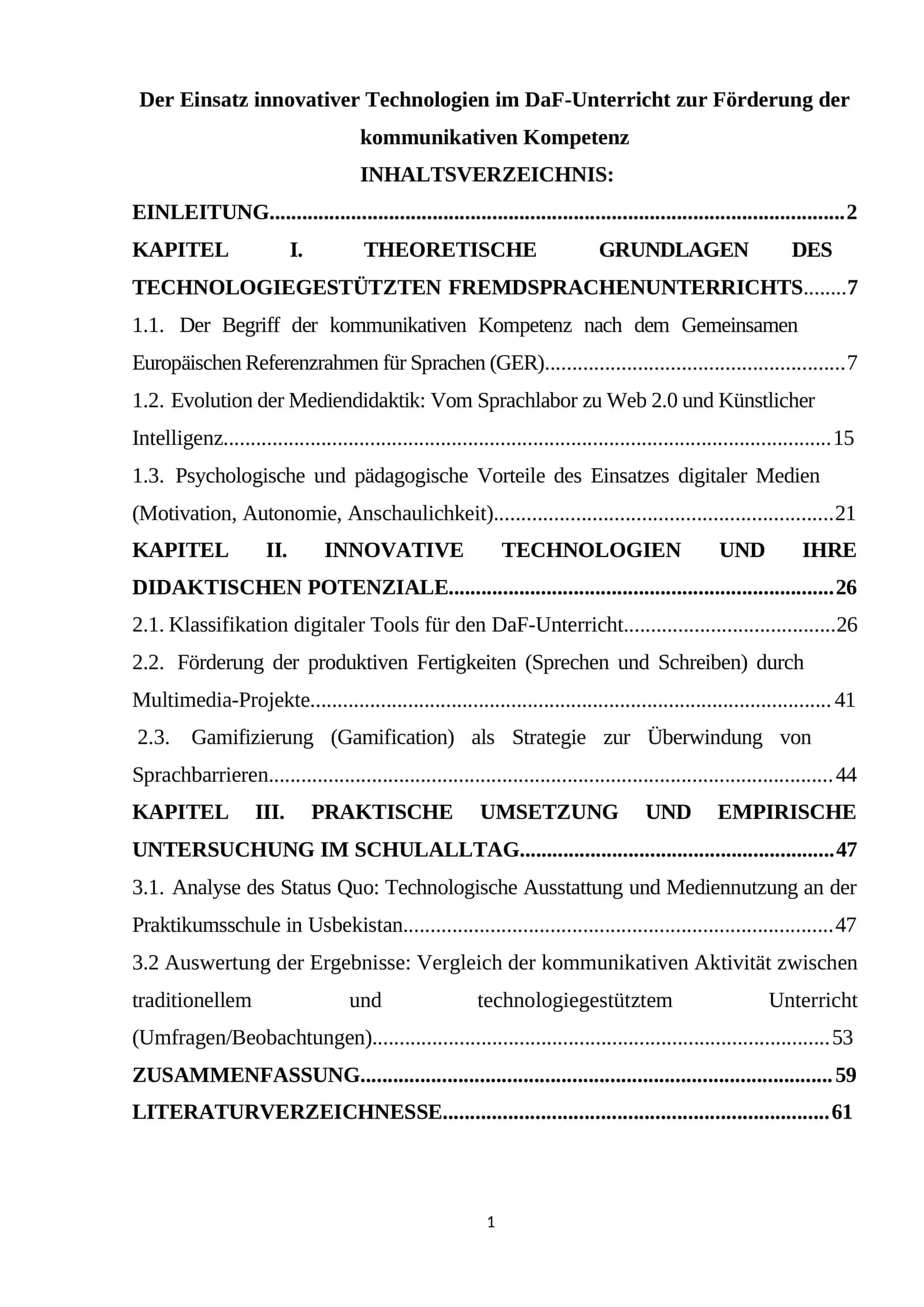 Der Einsatz innovativer Technologien im DaF-Unterricht zur Förderung der kommunikativen Kompetenz