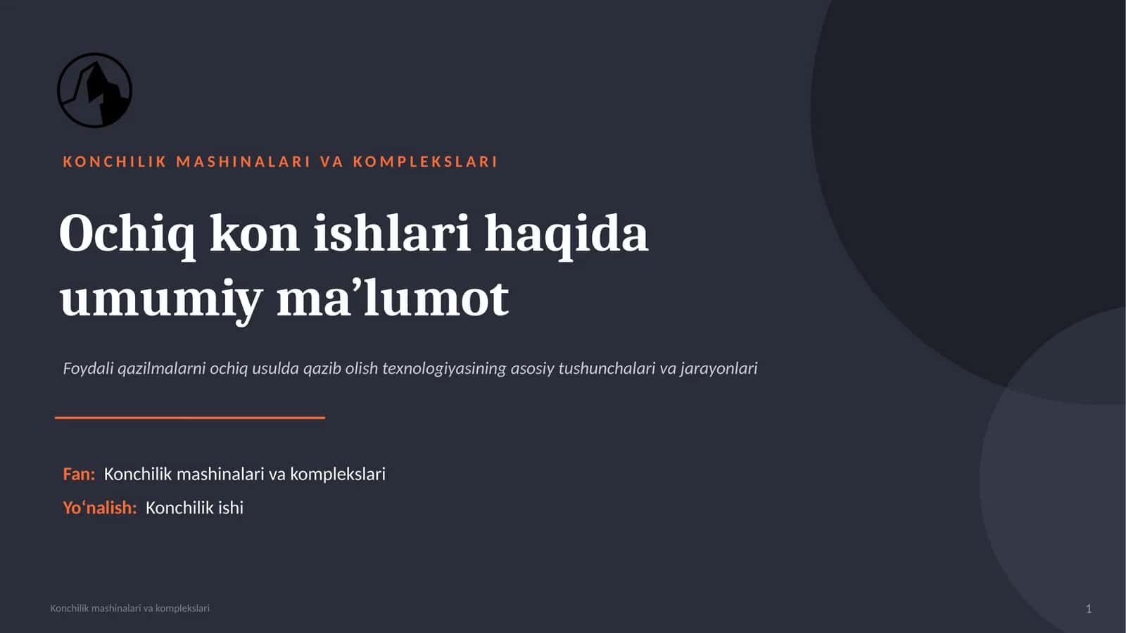 Konchilik mashinalari va komplekslari