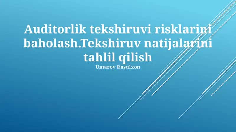 Audit Tekshiruvi Natijalari