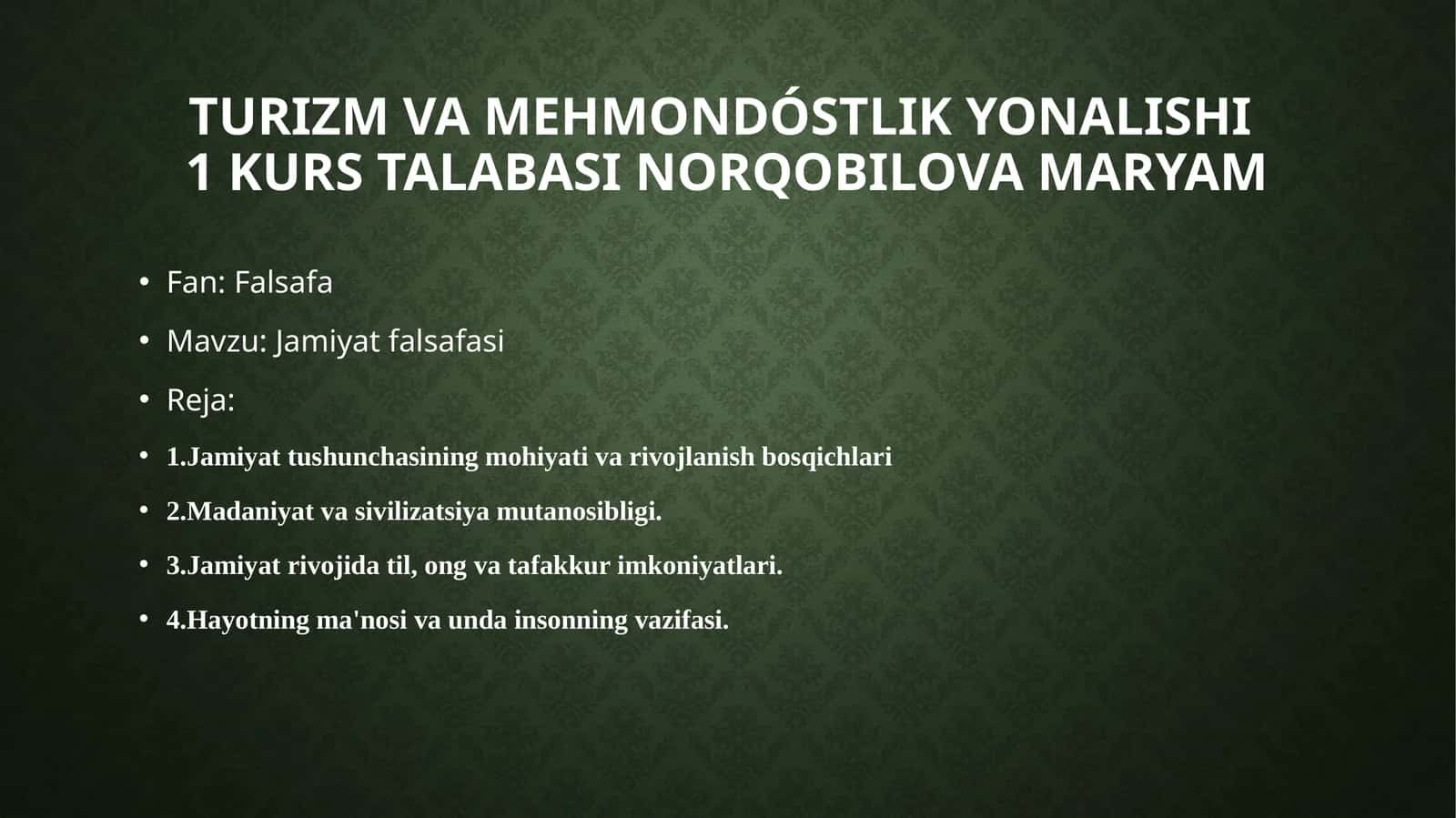 Jamiyat falsafasi
