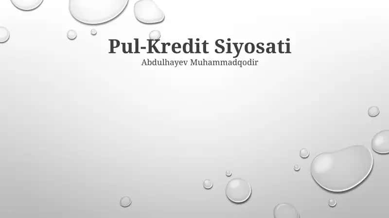 Pul-Kredit Siyosati