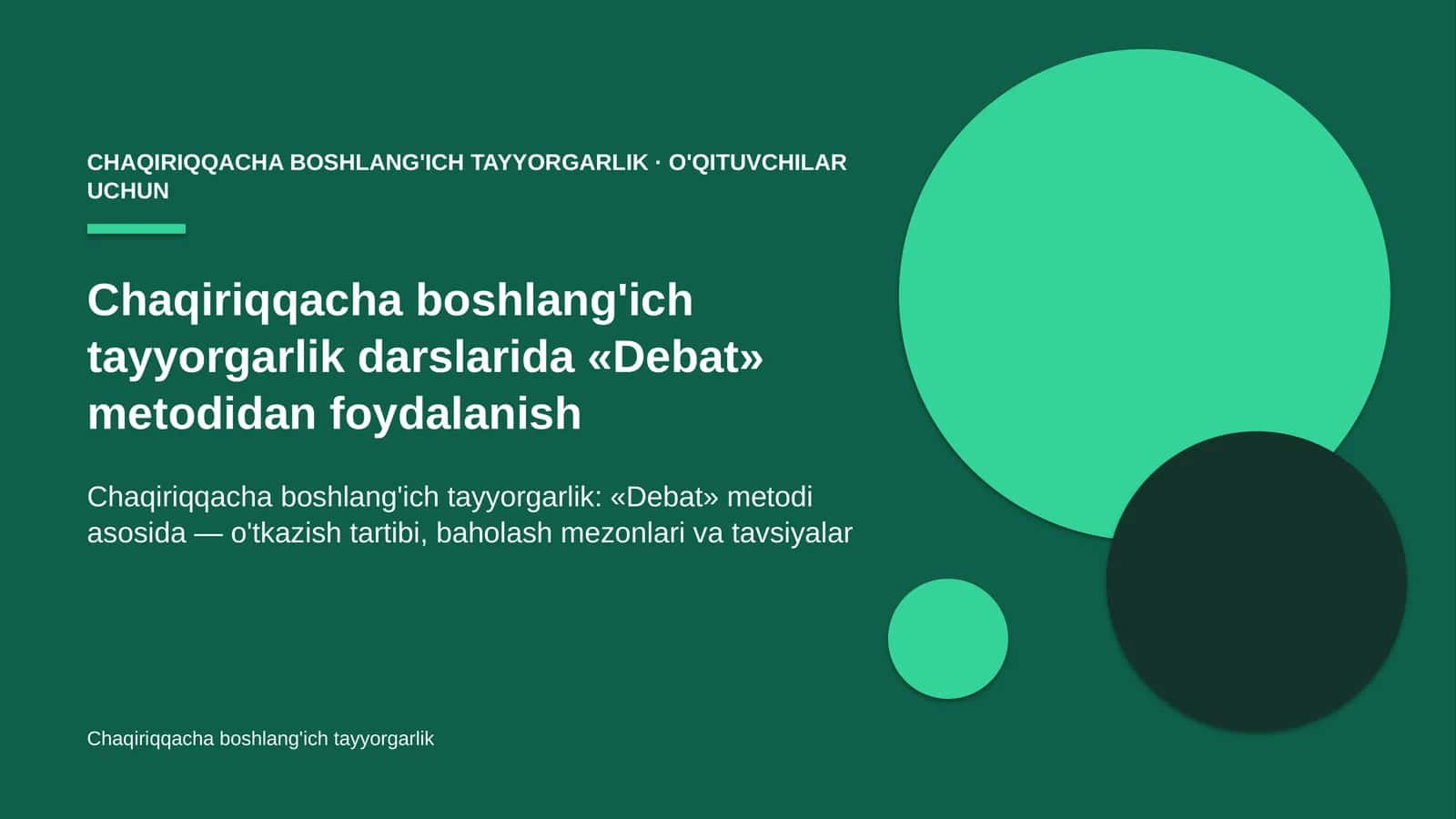 chaqiriqqacha boshlang'ich tayyorgarlik darslarida debat metodidan foydalanish 7045
