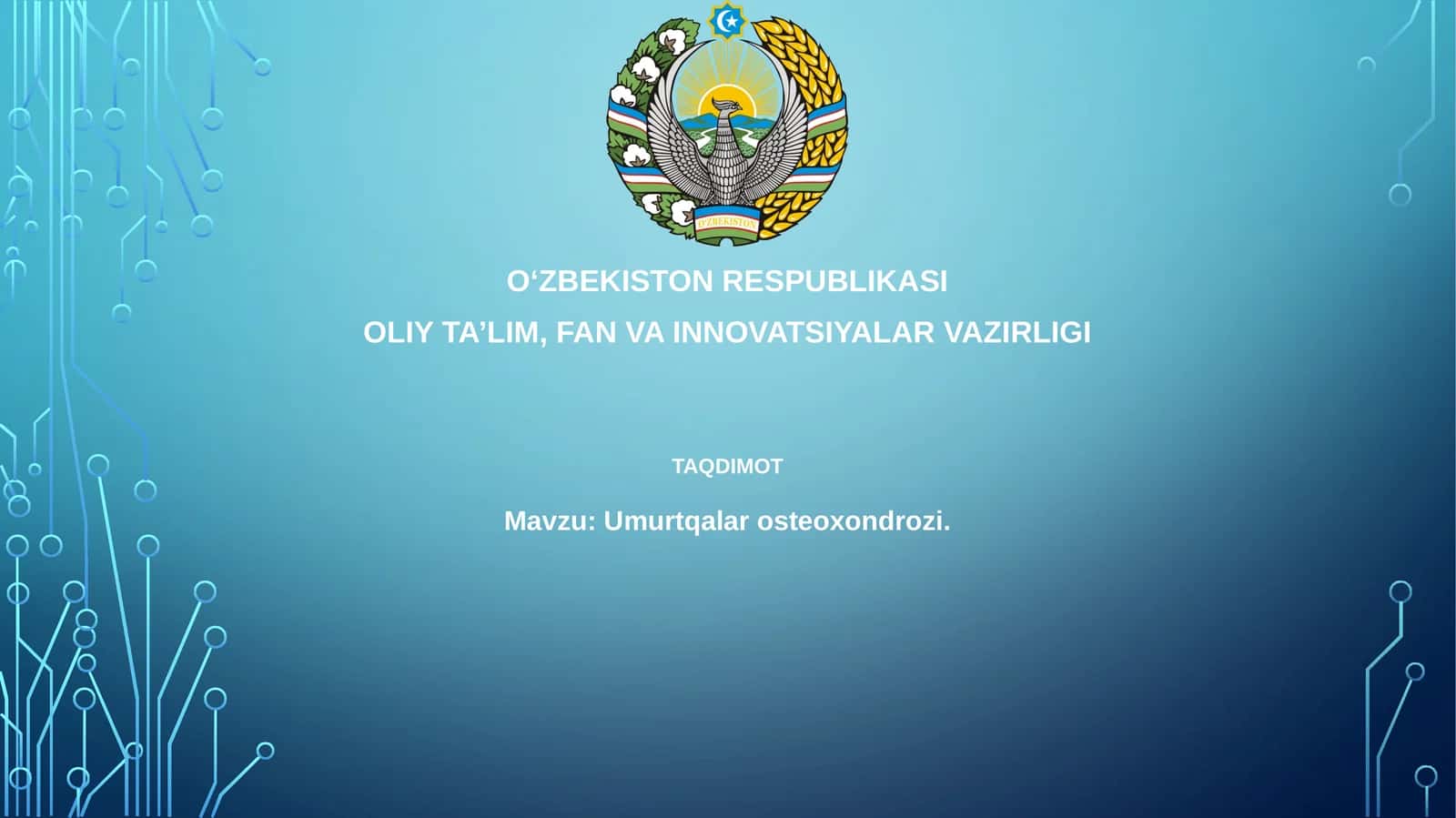 Umurtqalar osteoxondrozi