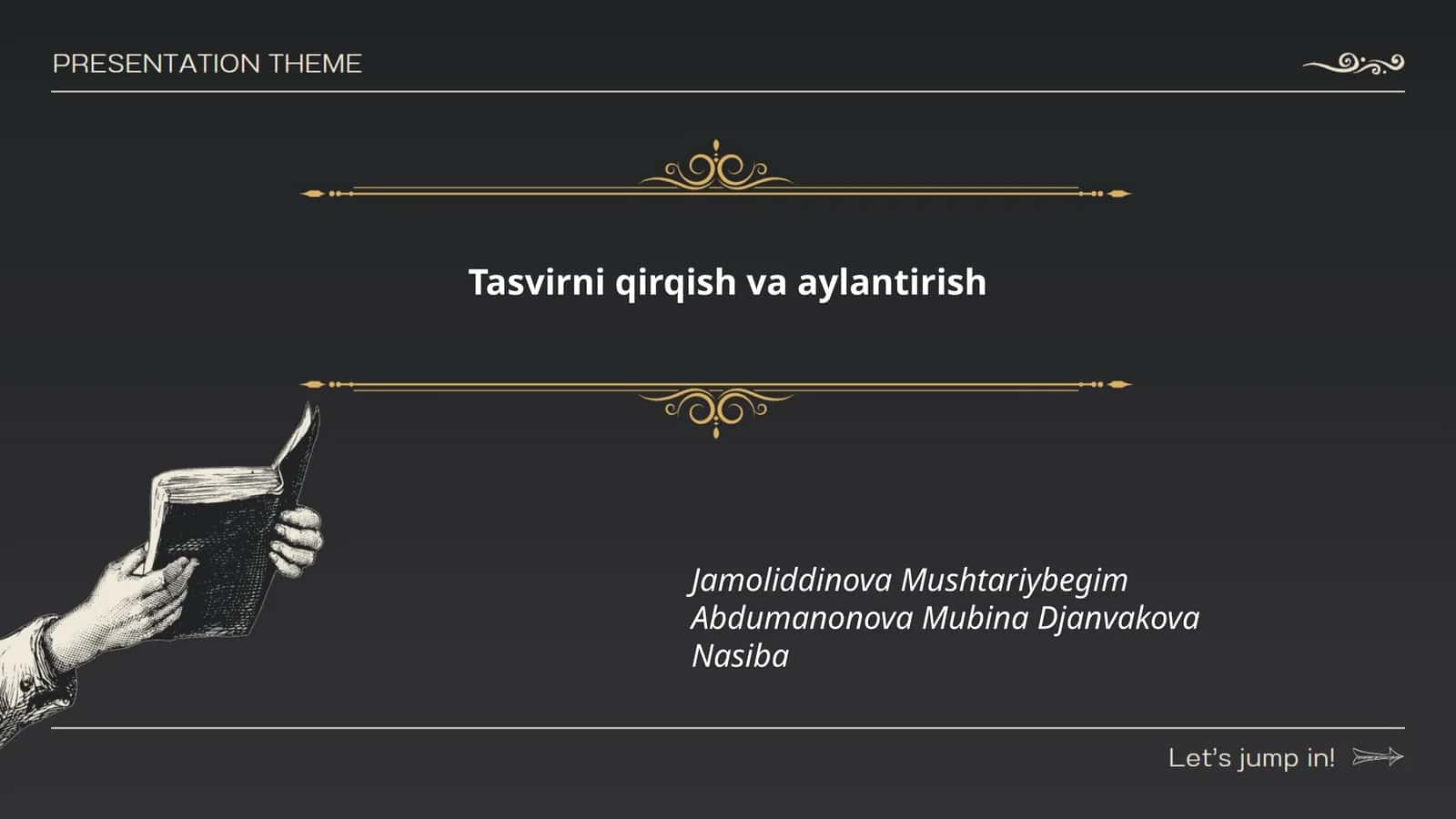 Tasvirni qirqish va aylantirish