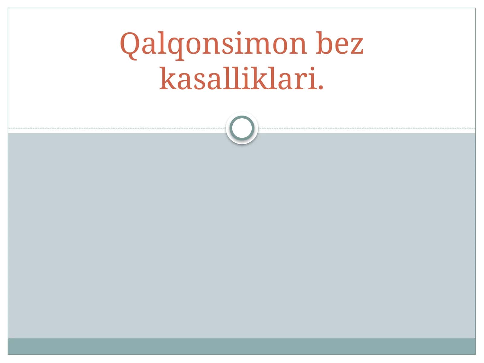 Qalqonsimon bez o’smalari