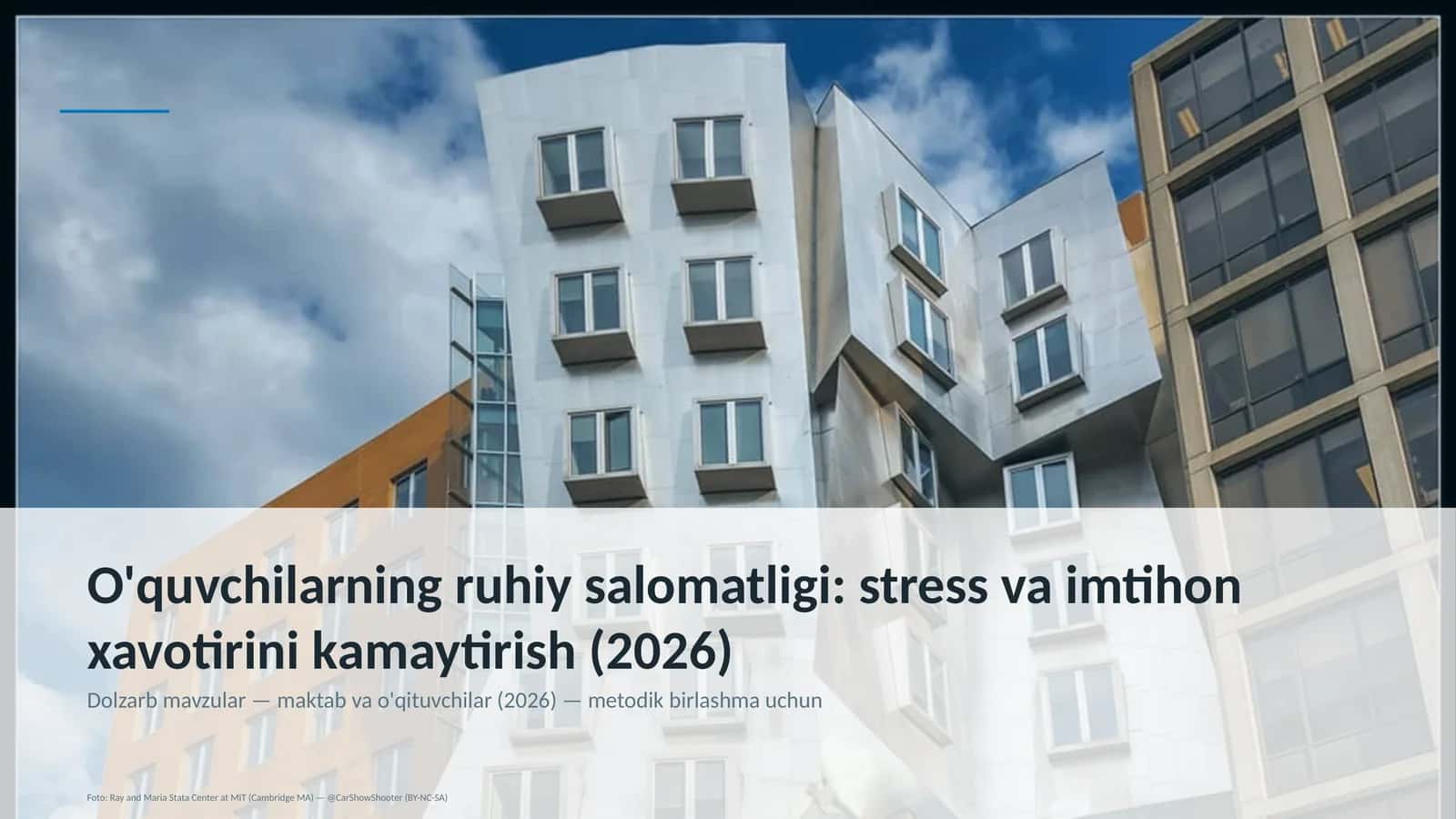 O'quvchilarning ruhiy salomatligi: stress va imtihon xavotirini kamaytirish