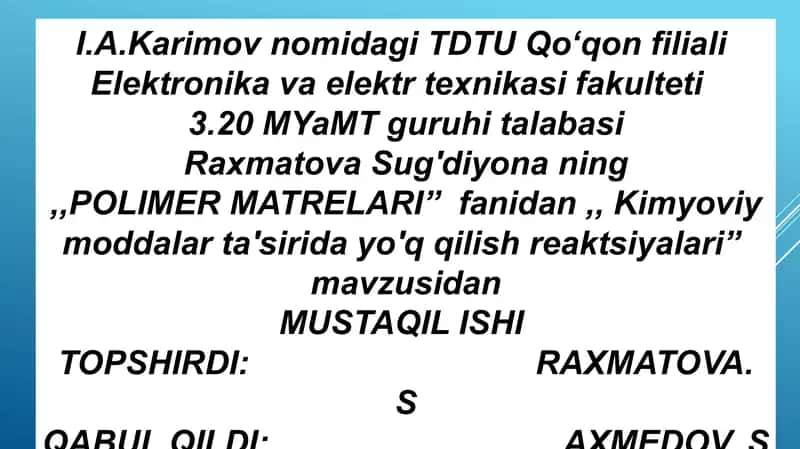 Kimyoviy moddalar