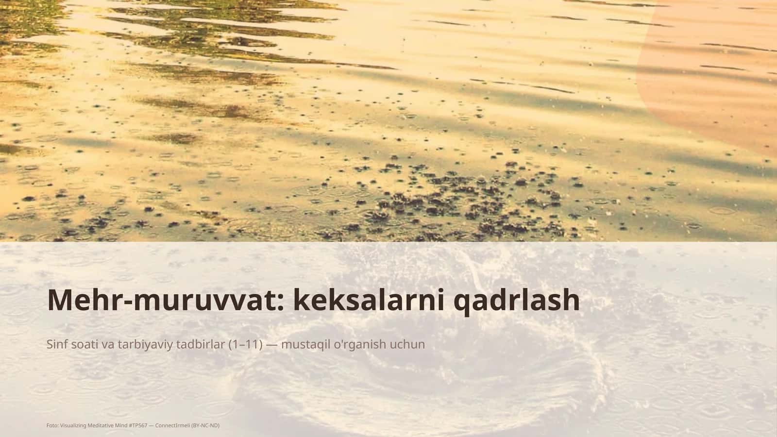 Mehr-muruvvat: keksalarni qadrlash
