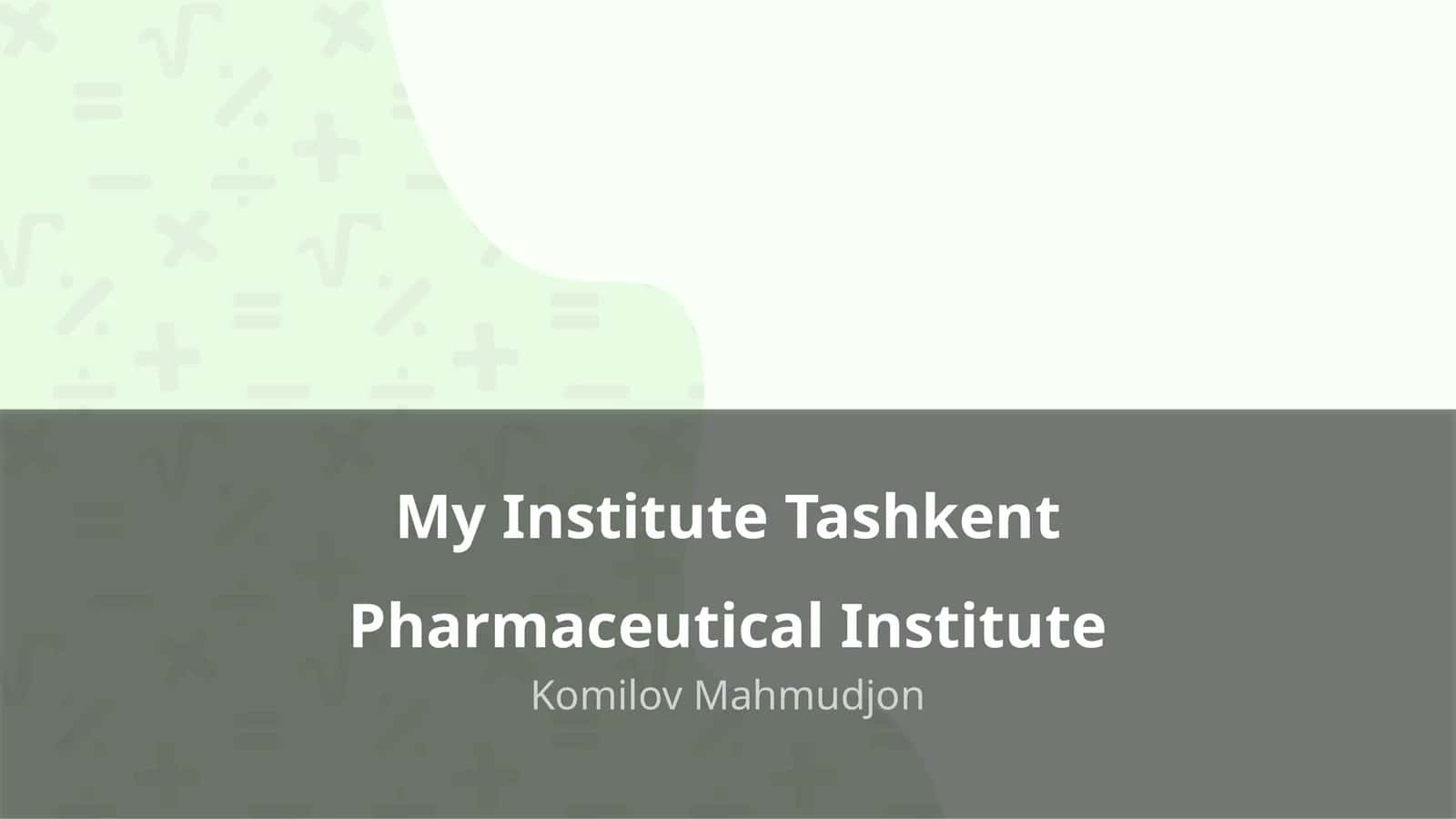 Tashkent Pharmaceutical Institute