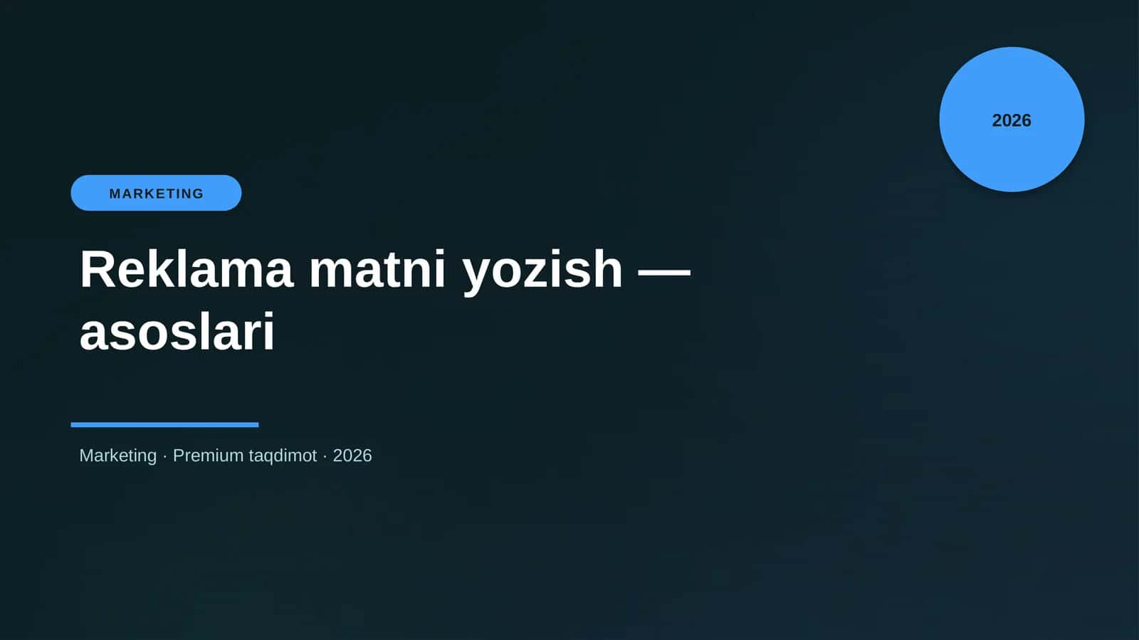 Reklama matni yozish — asoslari