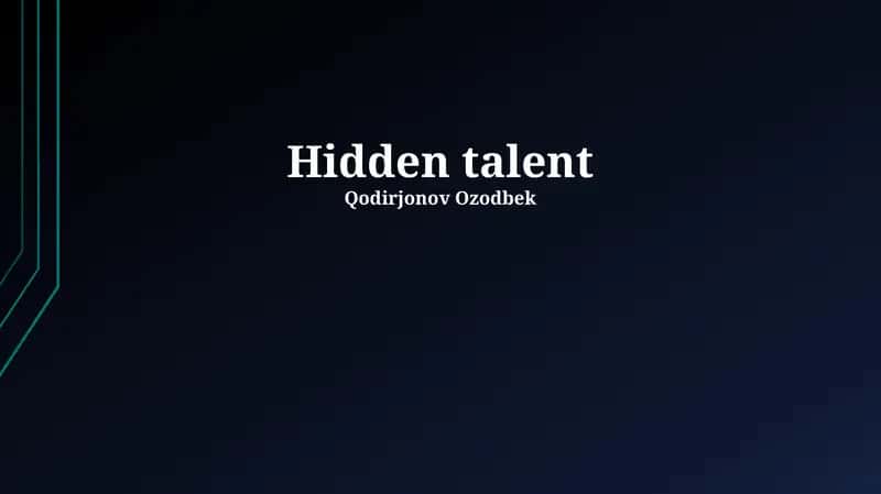 Unveiling Hidden Talents: Definition and Identification