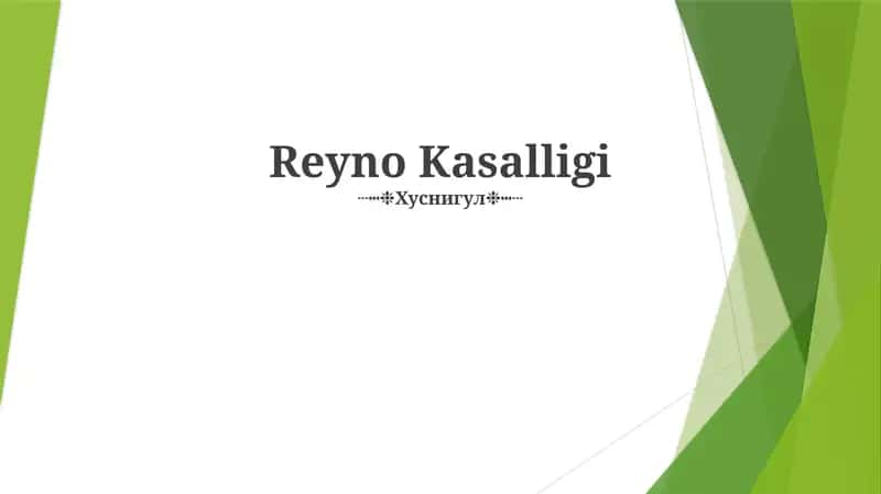 Reyno Kasalligi