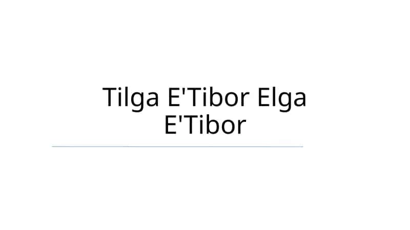 Tilga E'Tibor Elga E'Tibor