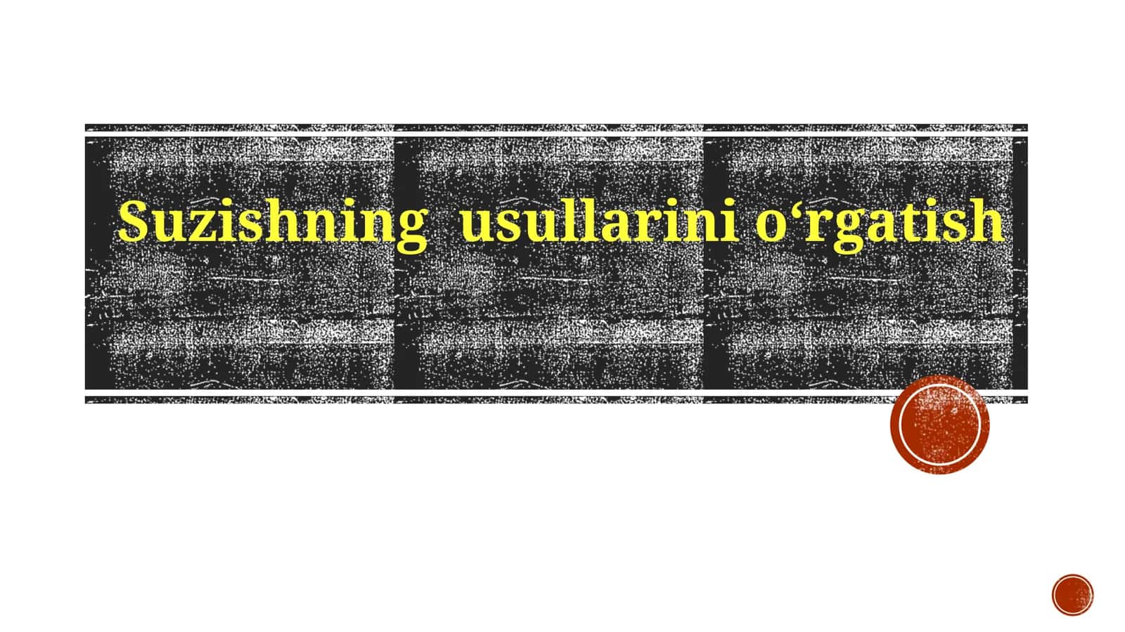 Suzishning usullarini oʻrgatish