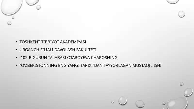O‘zbekistonning eng yaxshi tarixi