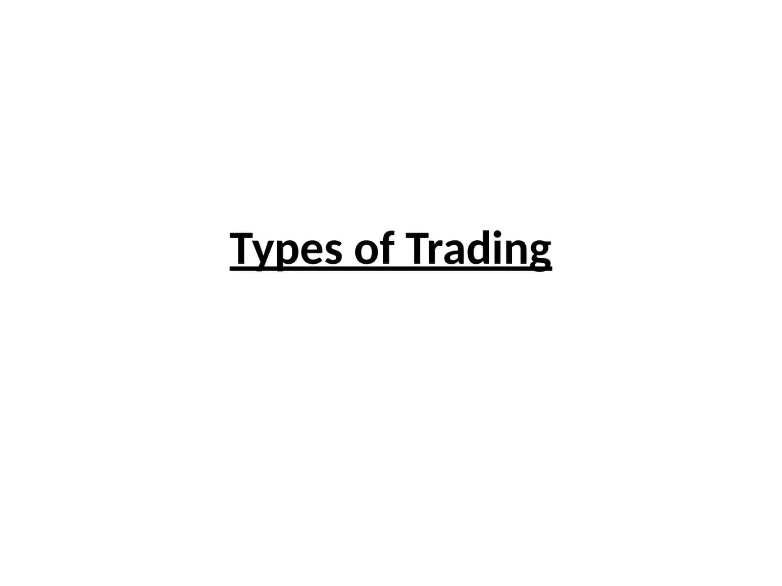 Trading Styles