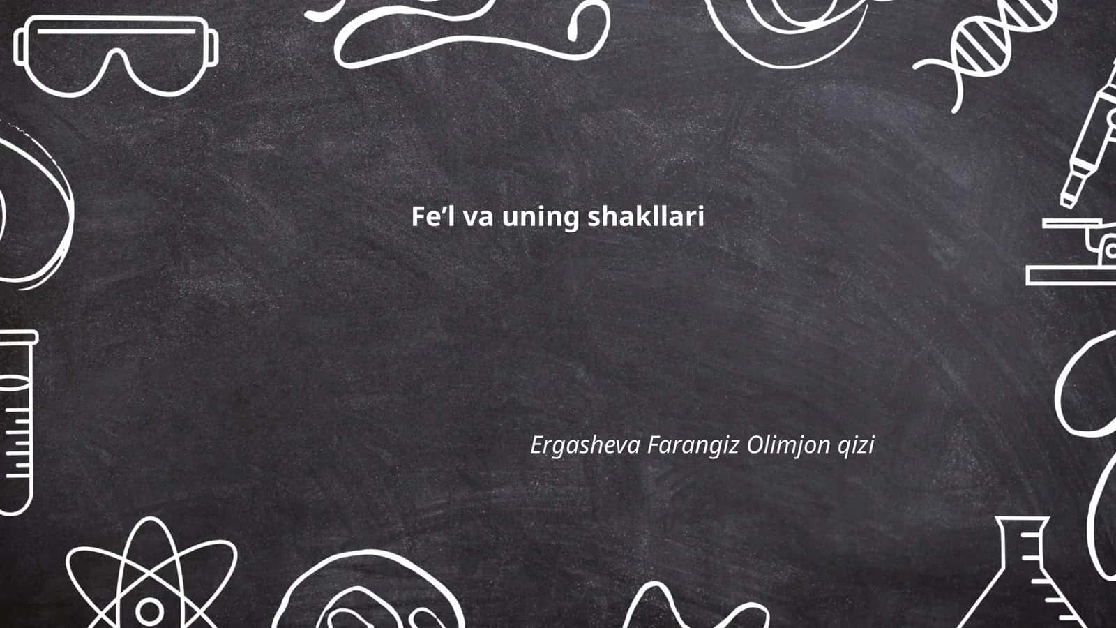 Feʼl va uning shakllari