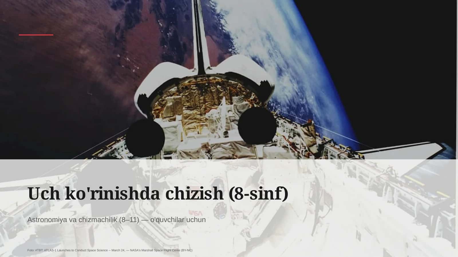 Uch ko'rinishda chizish (8-sinf)