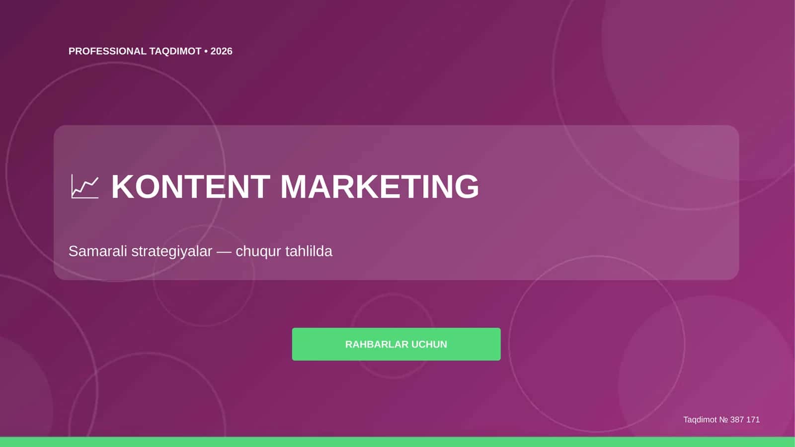 Kontent marketing: samarali strategiyalar (chuqur tahlilda)