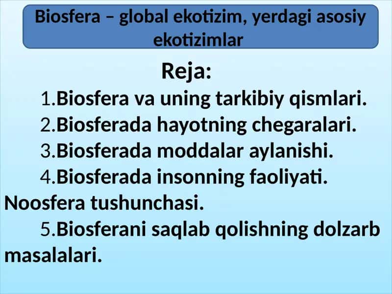 Biosfera