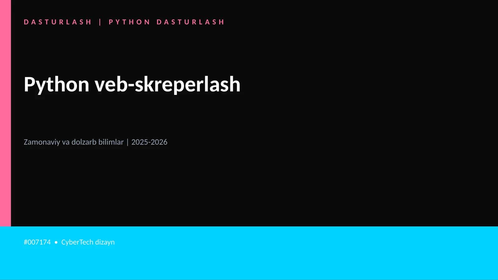 DASTURLASH | PYTHON DASTURLASH