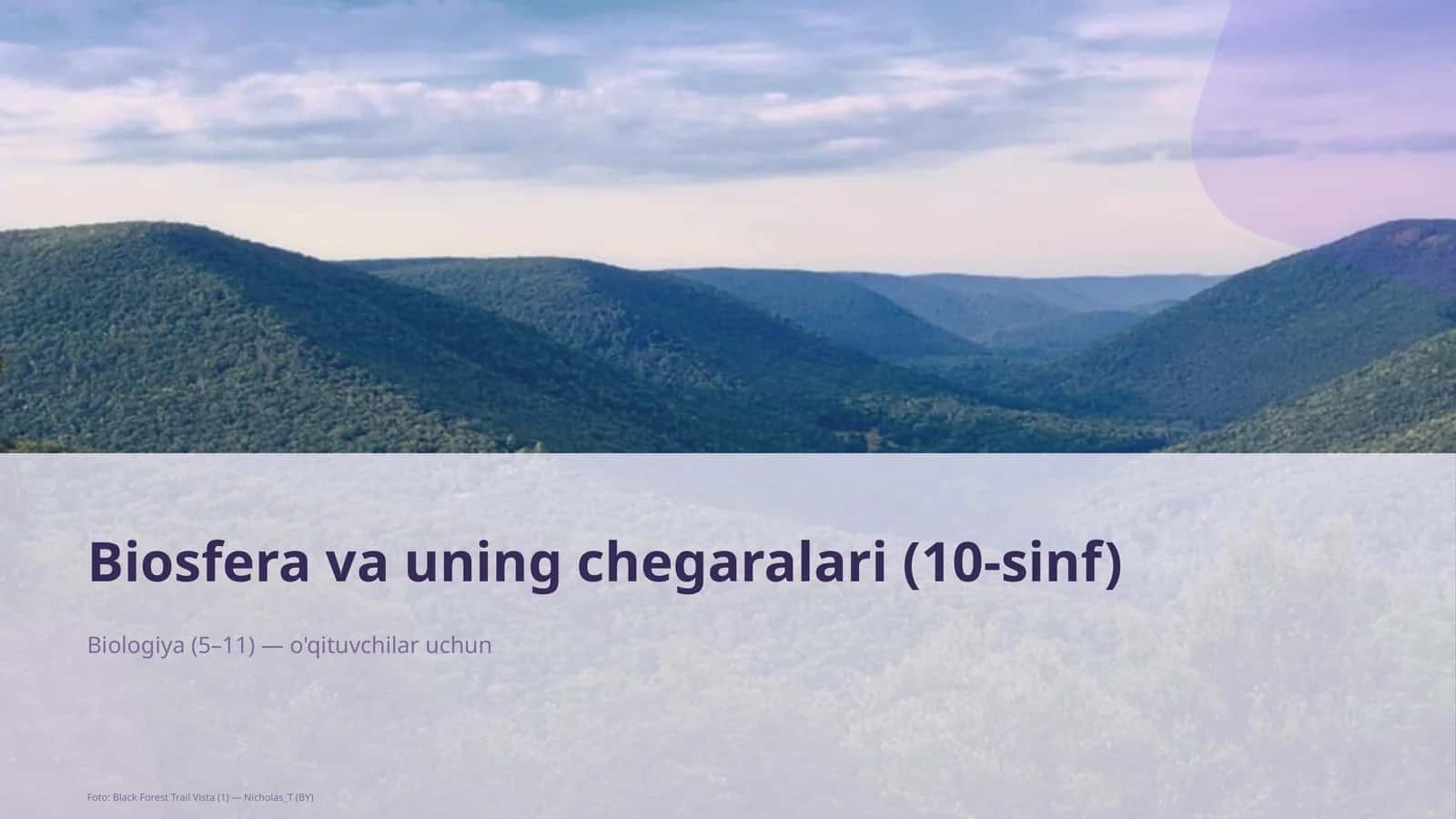 Biosfera va uning chegaralari (10-sinf)