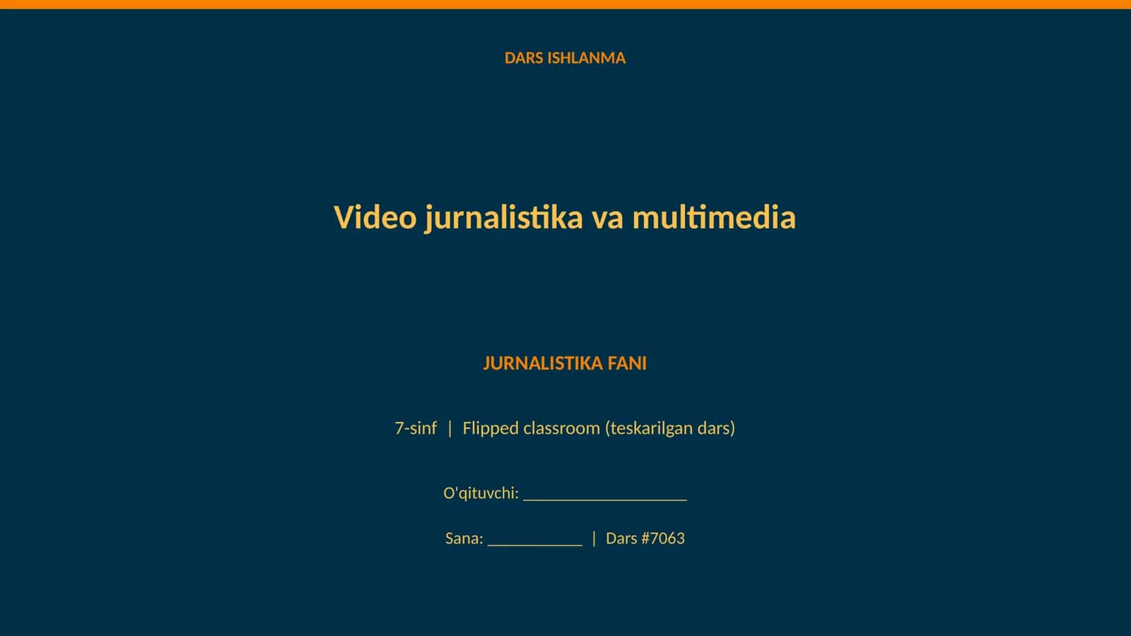 Video jurnalistika va multimedia