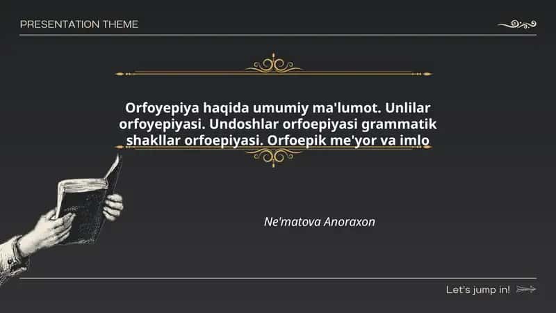 Orfoyepiya haqida umumiy ma'lumot. Unlilar orfoyepiyasi. Undoshlar orfoepiyasi grammatik shakllar orfoepiyasi. Orfoepik me'yor va imlo